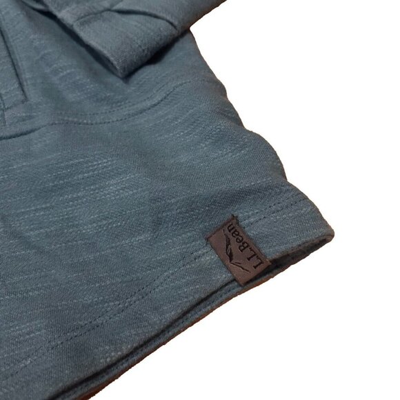 L.L. BEAN Misses Quarter-Zip Long Sleeve Hooded Sweater Size M-Reg - Blue - Picture 3 of 5